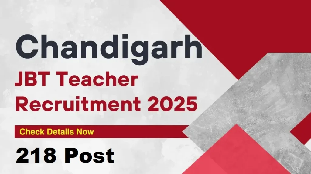 Chandigarh Primary Teacher Vacancy 2025